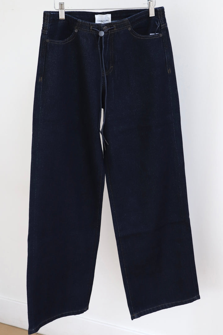 JADE DRAWSTRING WIDE LEG JEANS