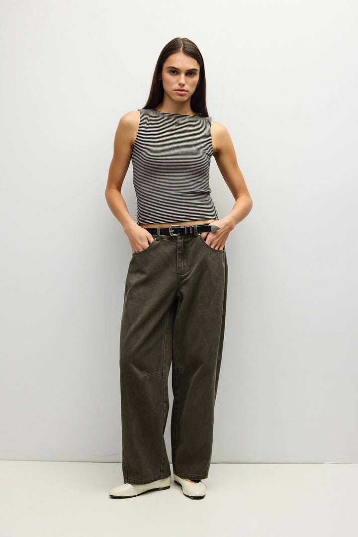 ADRIENNE TANK - NAVY + GREY