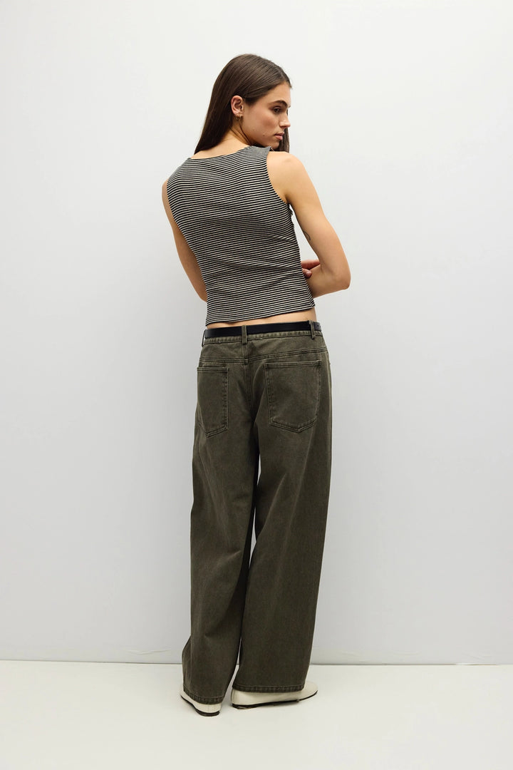 ADRIENNE TANK - NAVY + GREY