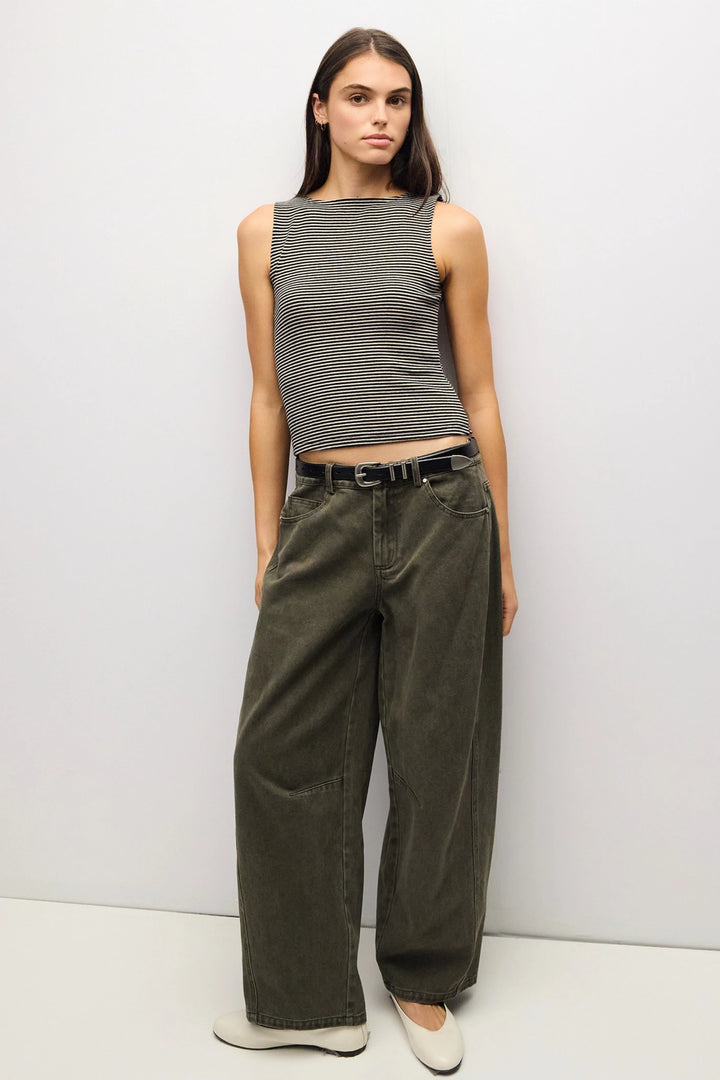 ADRIENNE TANK - NAVY + GREY
