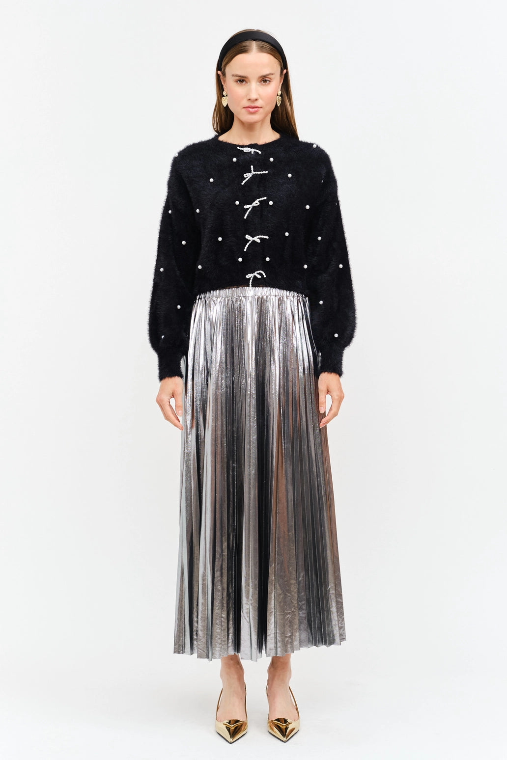 ALESSANDRA SKIRT - SILVER