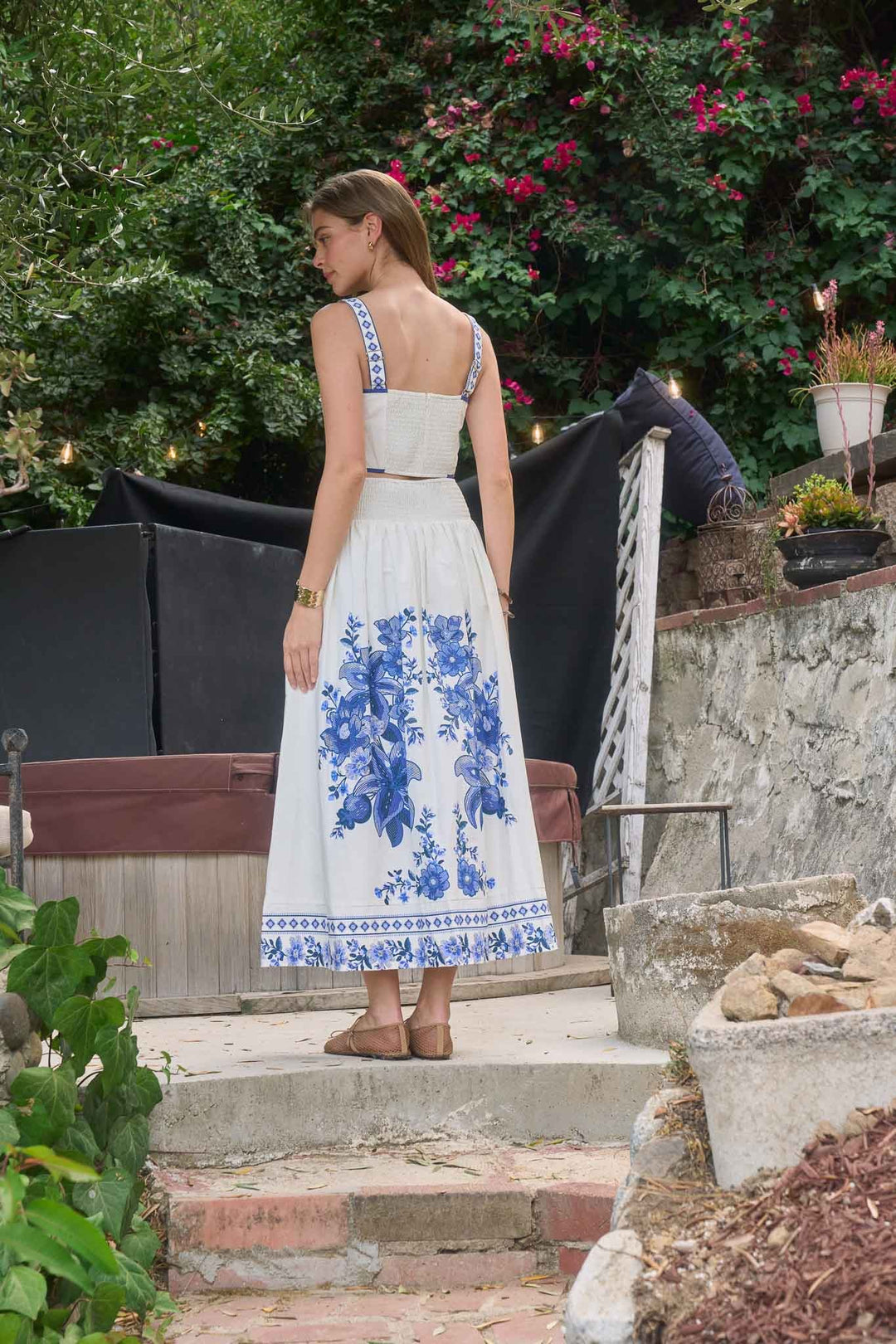 ALEX FLORAL MIDI SKIRT