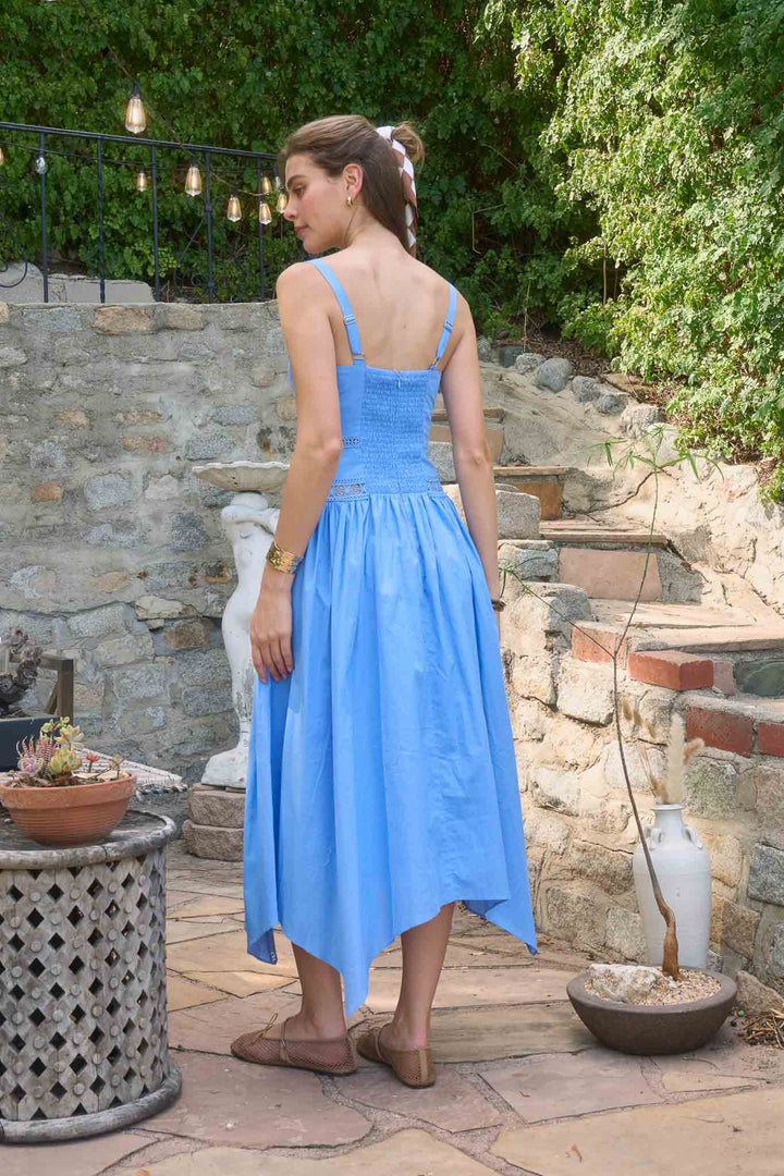 HANKERCHIEF HEM MIDI DRESS