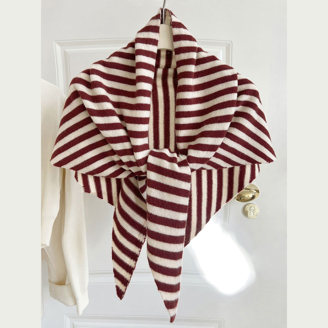 100% WOOL SHAWL - WINE