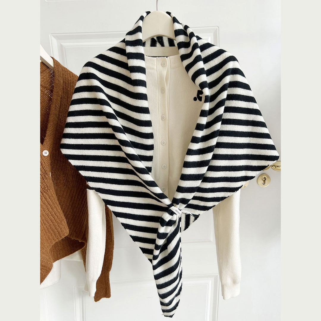 100% WOOL SHAWL - STRIPED