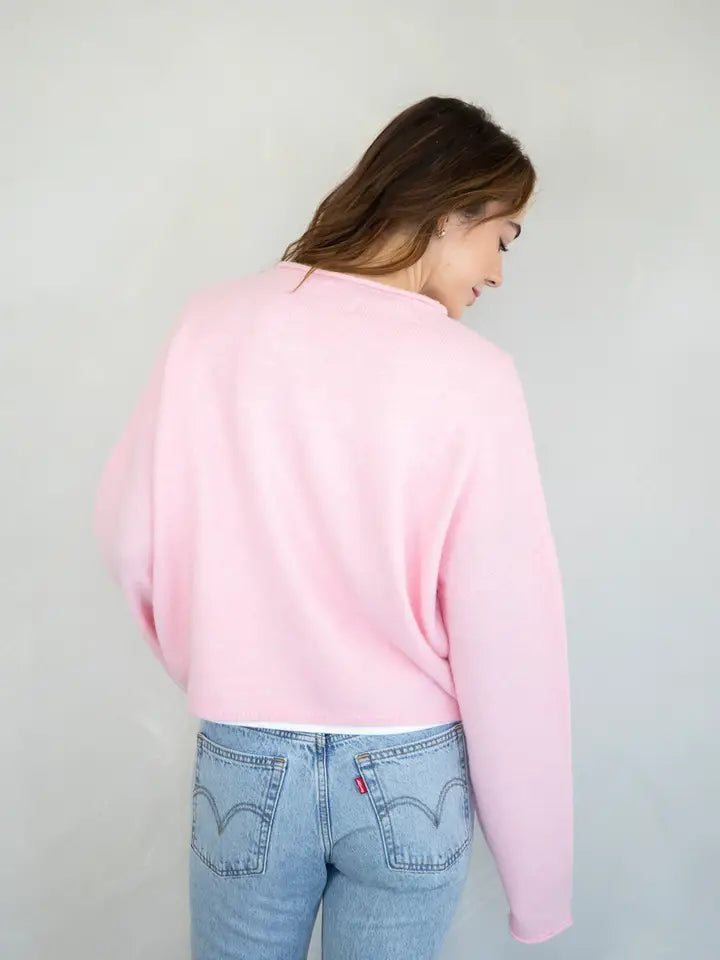 PIPER CARDIGAN- BABY PINK
