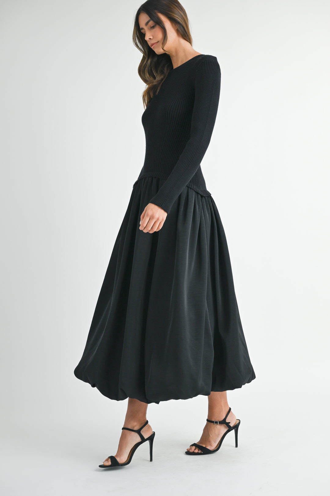 ANI BALLOON SWEATER DRESS