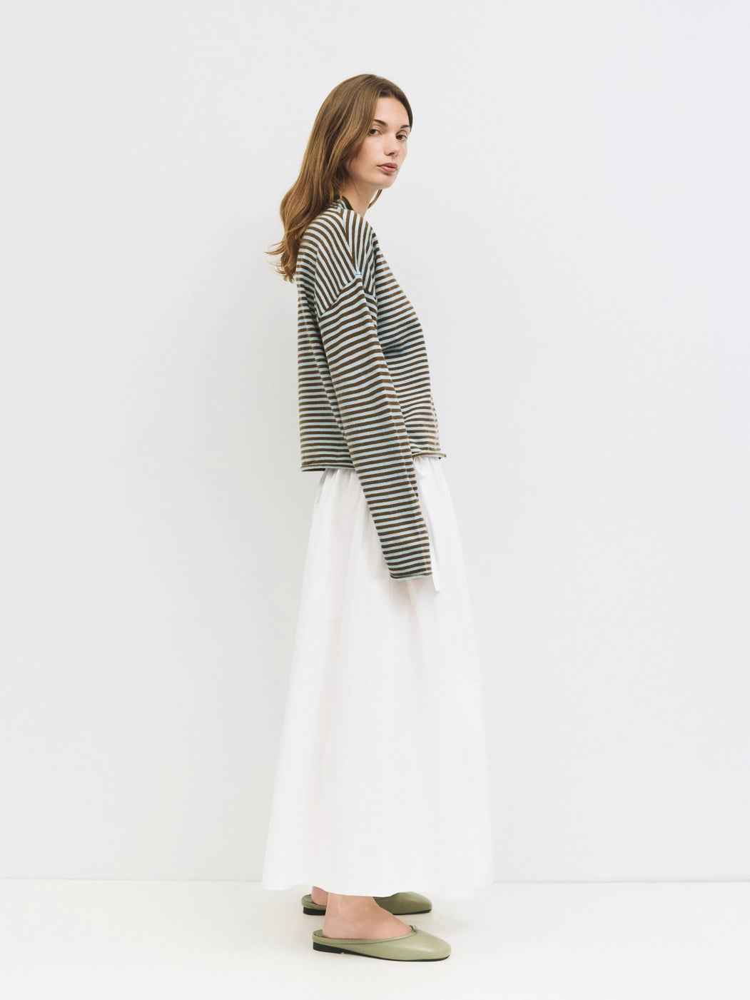 ELISA CARDIGAN - BLUE & BROWN