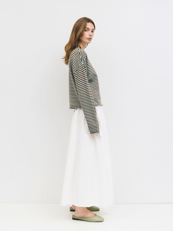 ELISA CARDIGAN - BLUE & BROWN