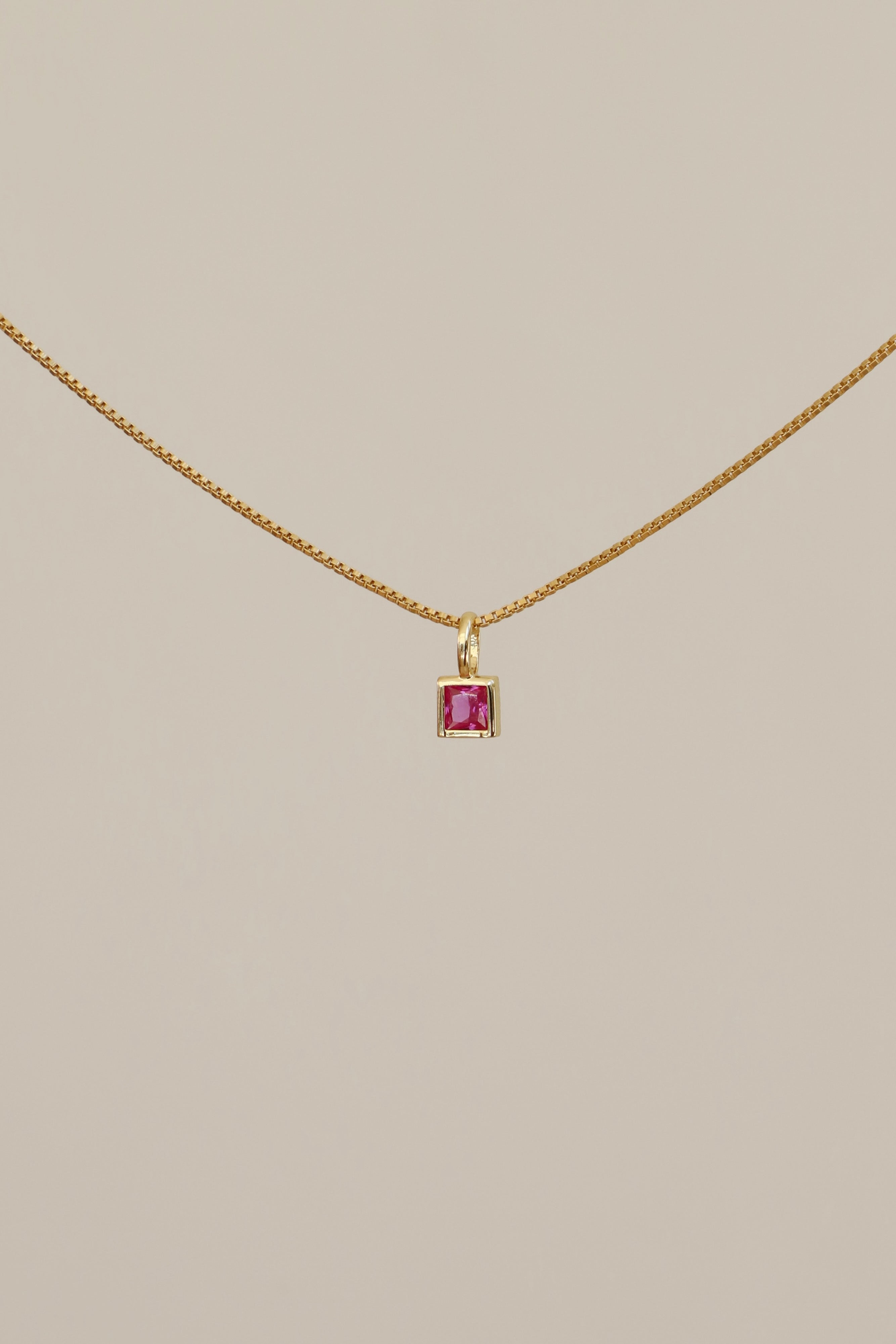 SQUARE BEZEL BIRTHSTONE CHARM – Katie Waltman Jewelry