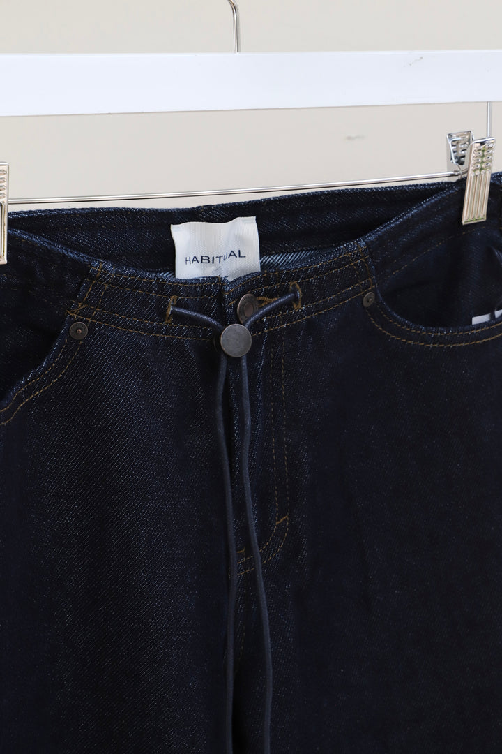 JADE DRAWSTRING WIDE LEG JEANS