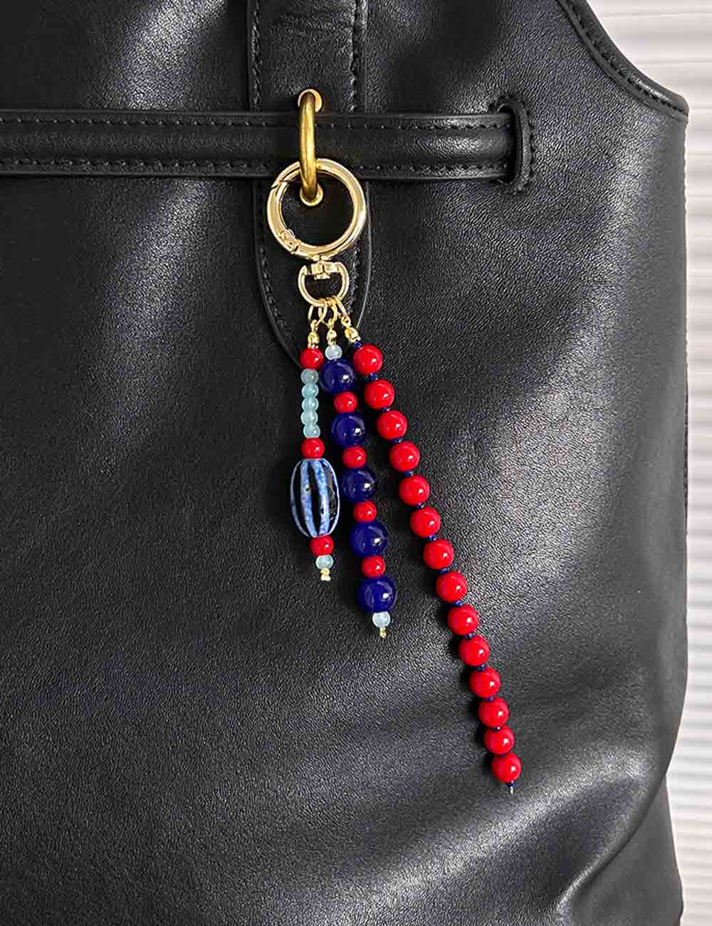 BEADED BAG CHARM