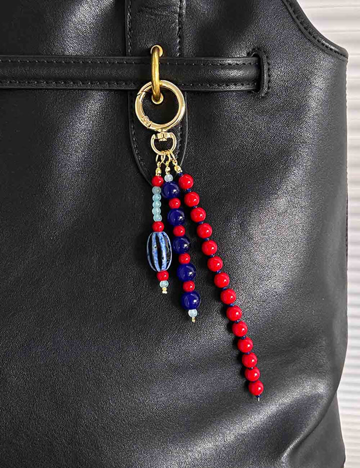 BEADED BAG CHARM