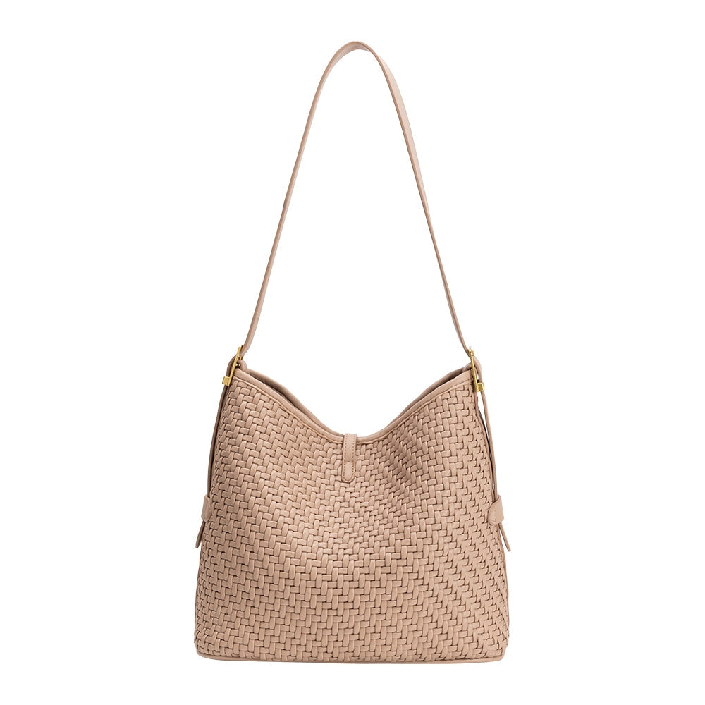 THALIA WOVEN TOTE - BISCUIT