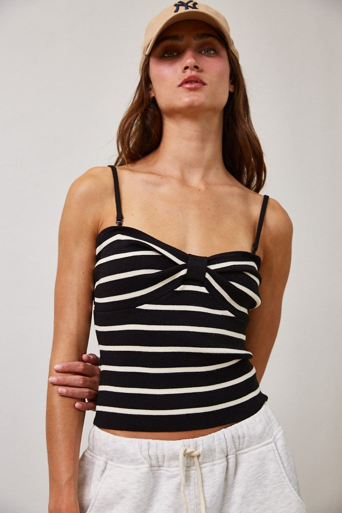 BREE REMOVABLE STRAP TOP - BLACK
