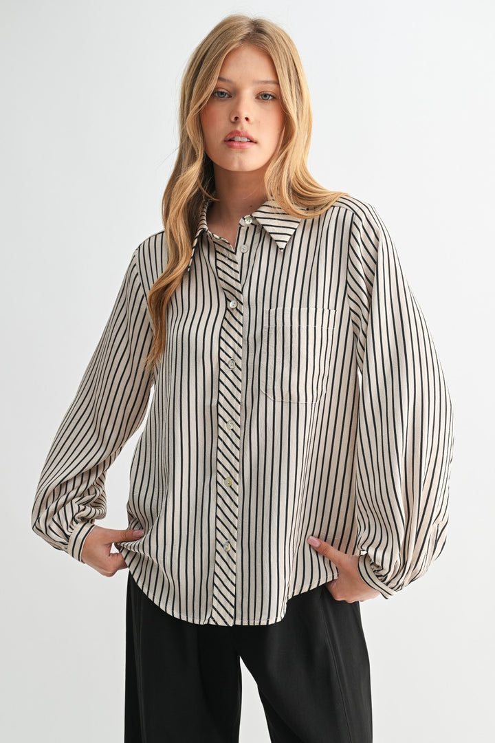 BRIT STRIPED BUTTON DOWN