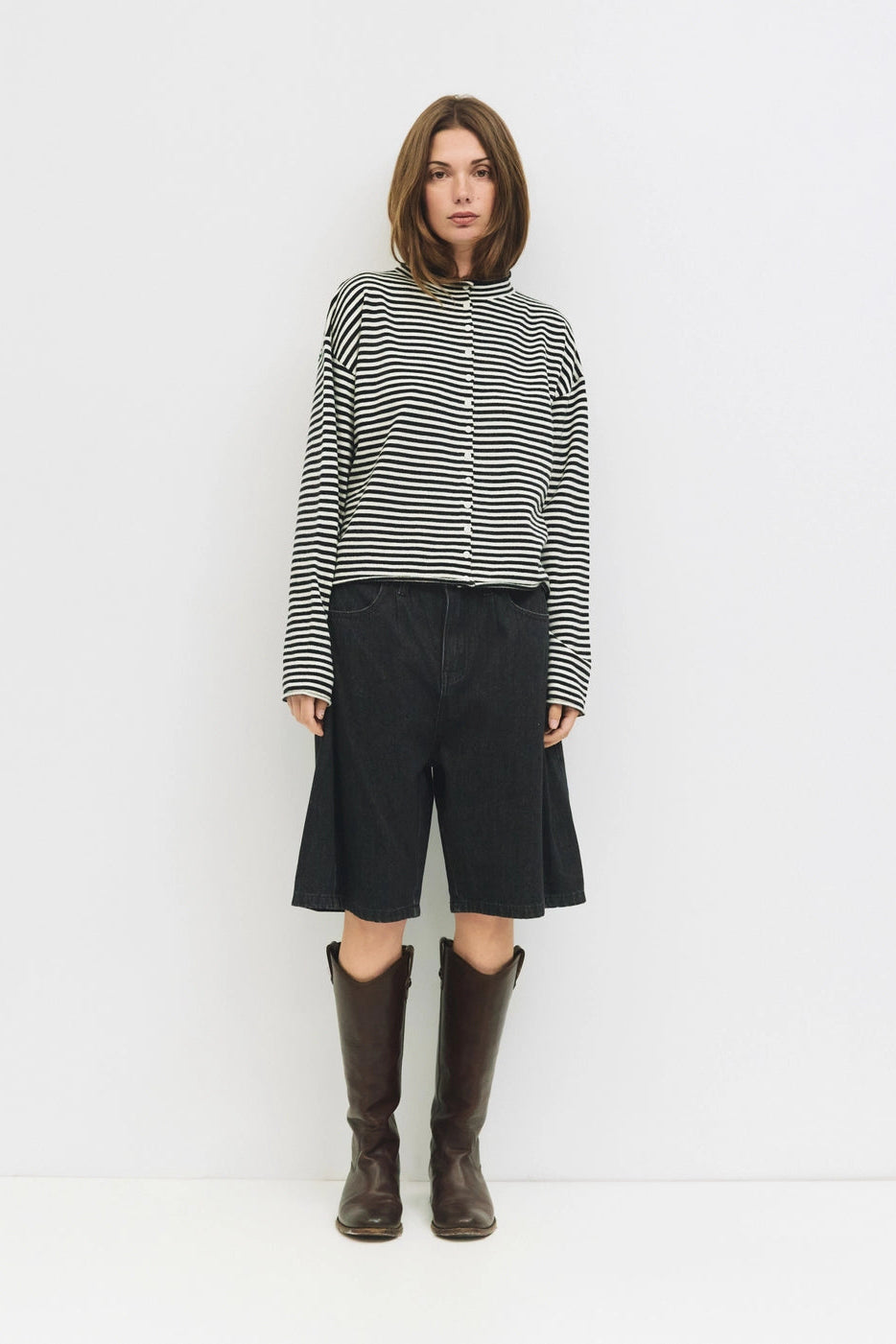 ELISA CARDIGAN - BLACK & WHITE