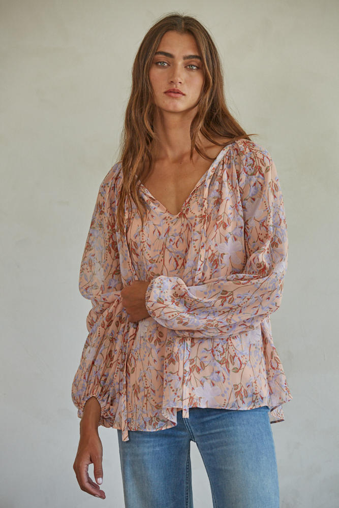 ENTWINED IN FLORAL TOP
