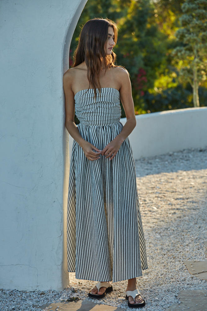 PROMENADE STRIPED DRESS