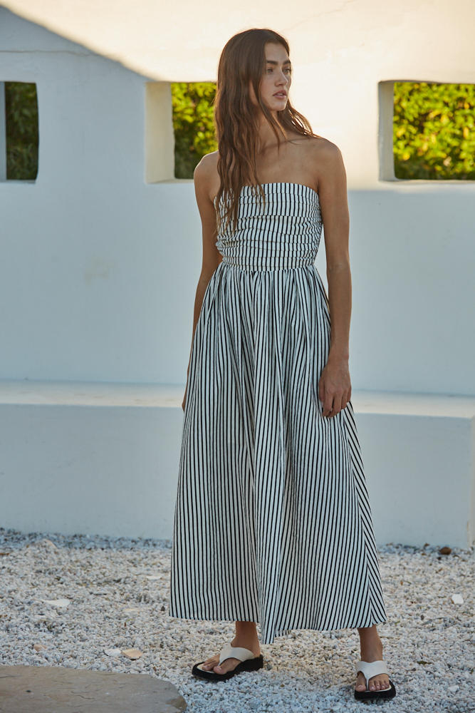 PROMENADE STRIPED DRESS