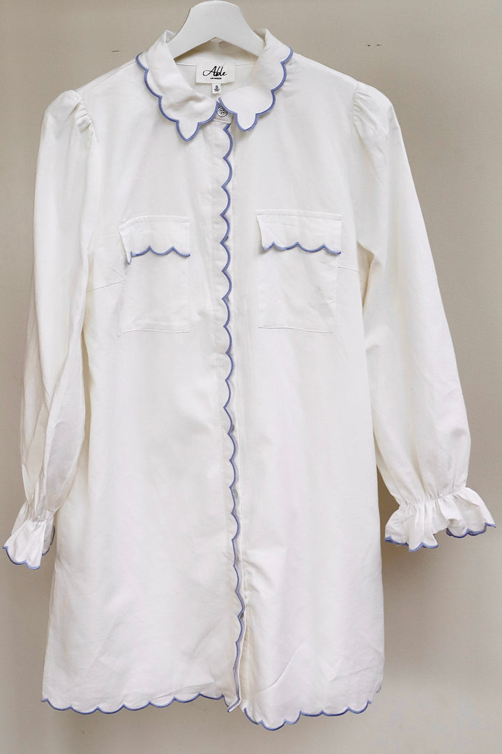SCALLOPED MINI DRESS