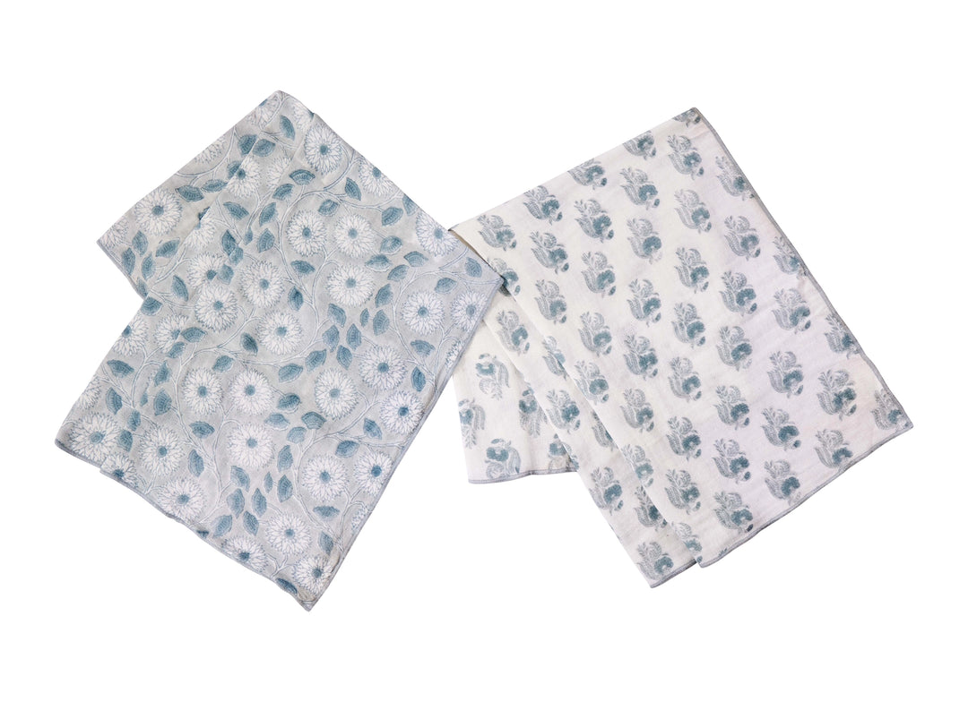GAUZE BLOCK PRINTED TOWELS