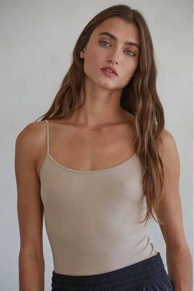 BASIC FULL LENGTH CAMI - TAUPE