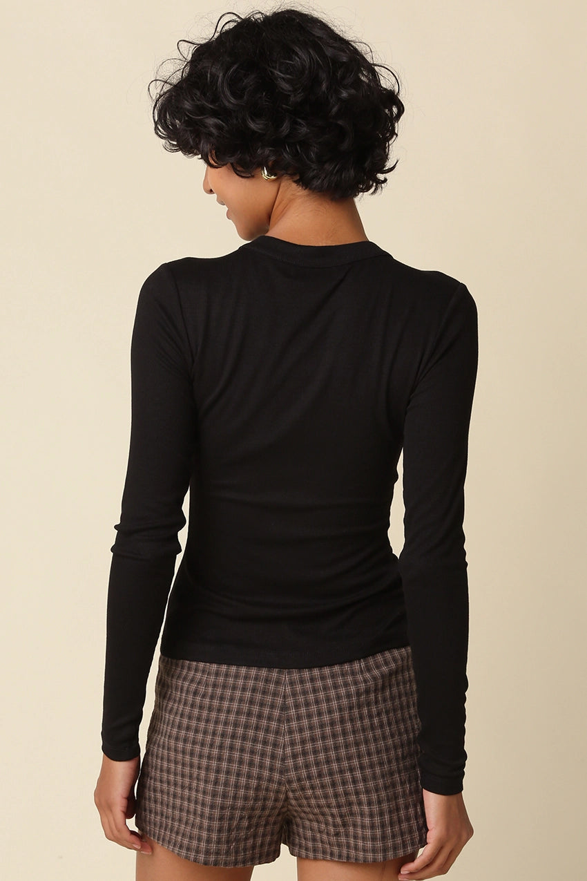 CARLY CARDIGAN TOP - BLACK