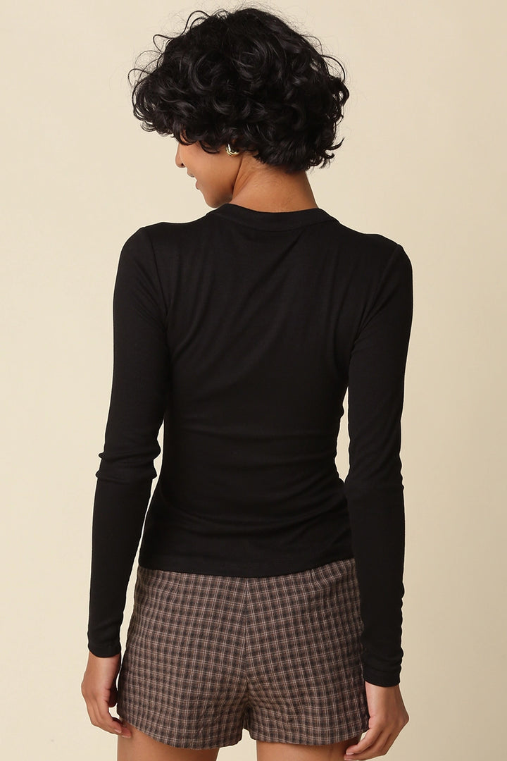 CARLY CARDIGAN TOP - BLACK