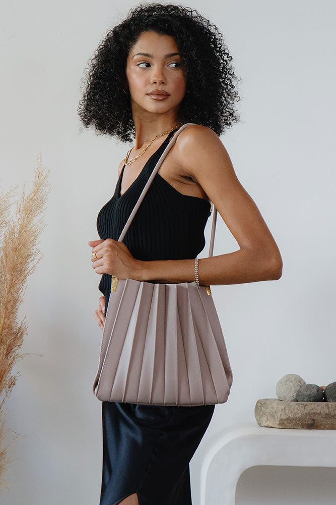 CARRIE MUSHROOM PLEATED BAG