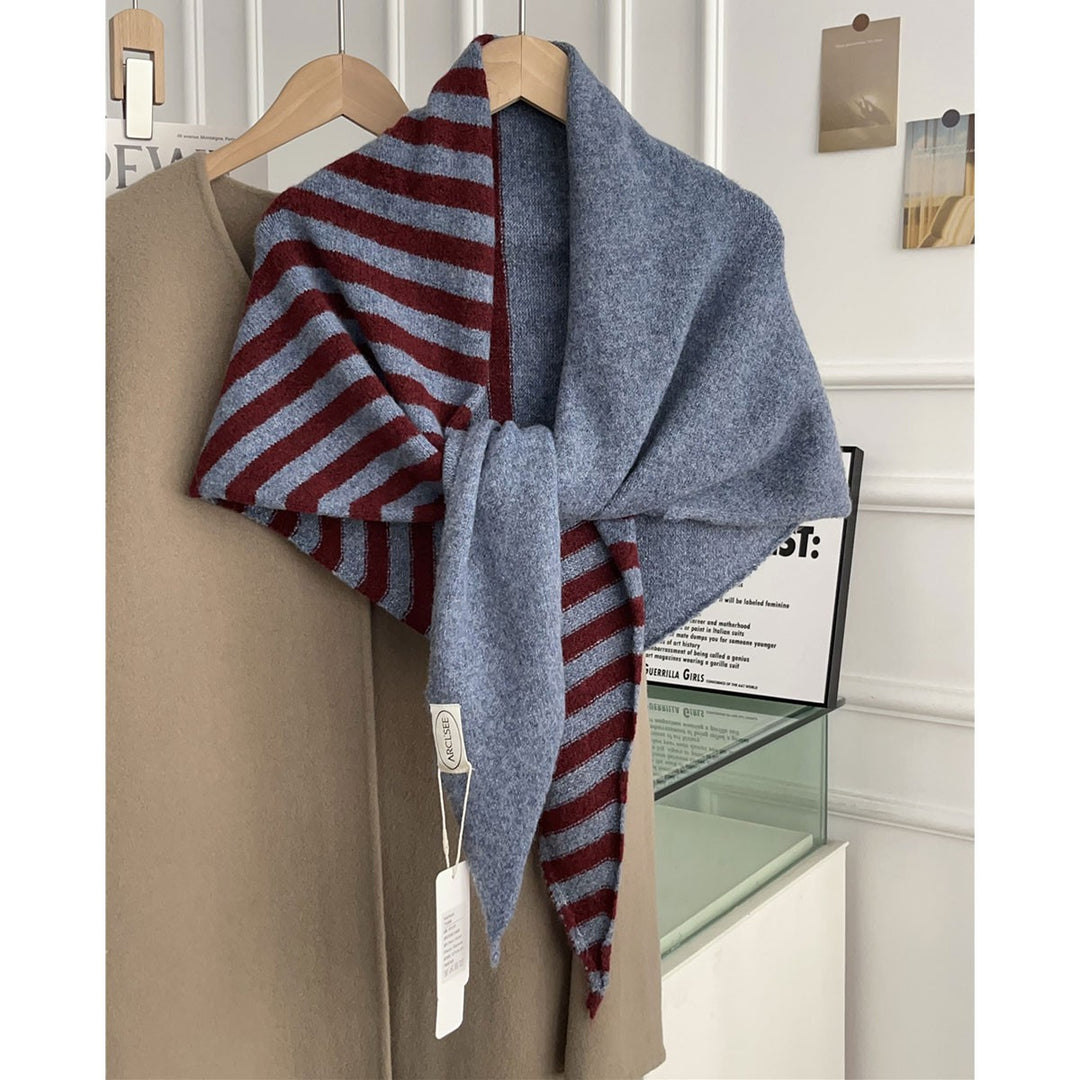 COLOR BLOCKED SHAWL - RED