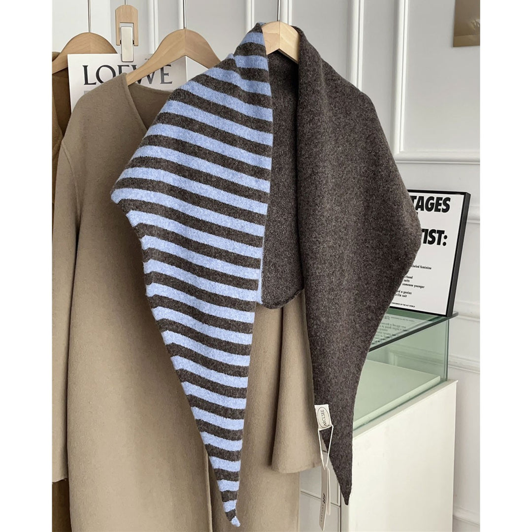 COLOR BLOCKED SHAWL - GREY