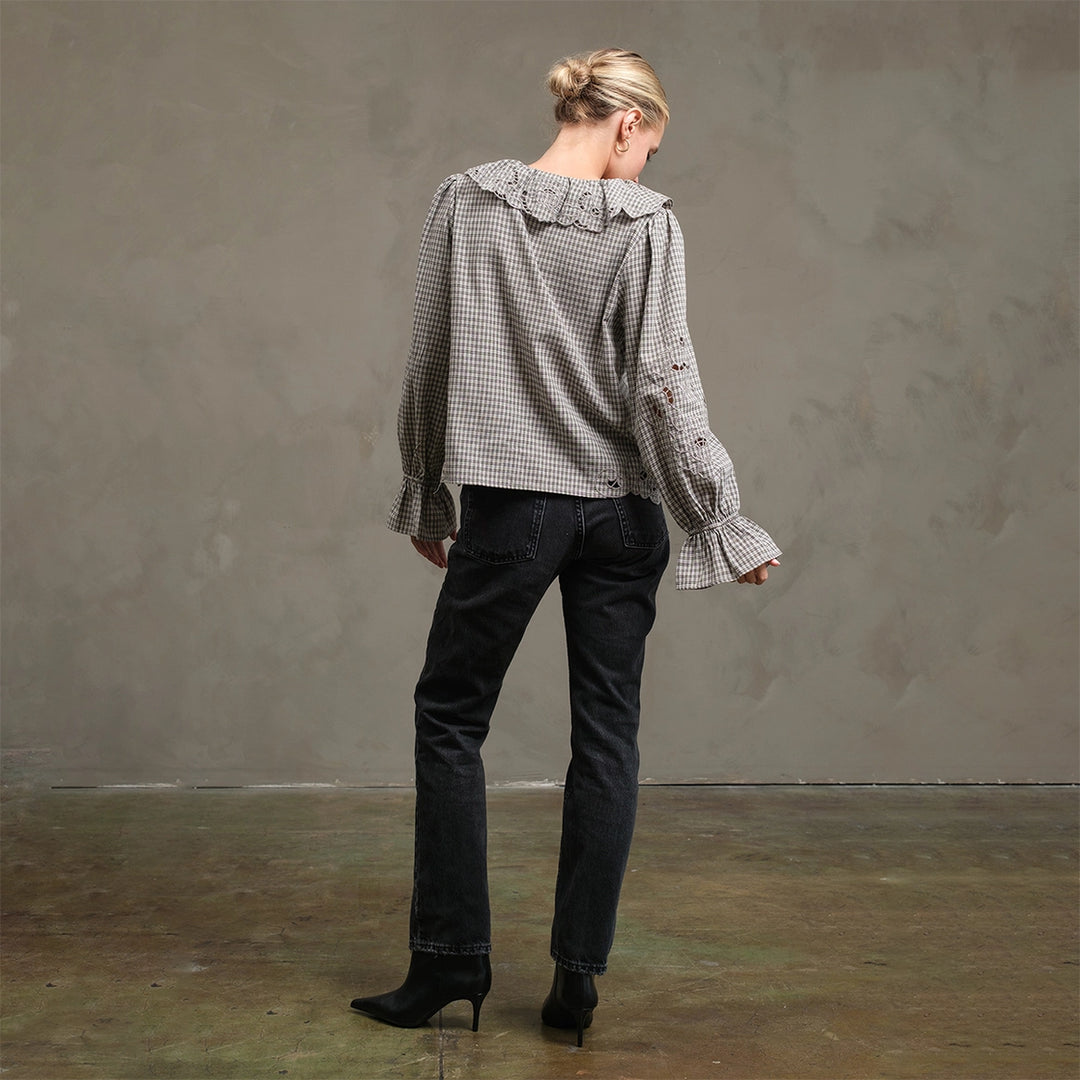 TARA RUFFLE BLOUSE