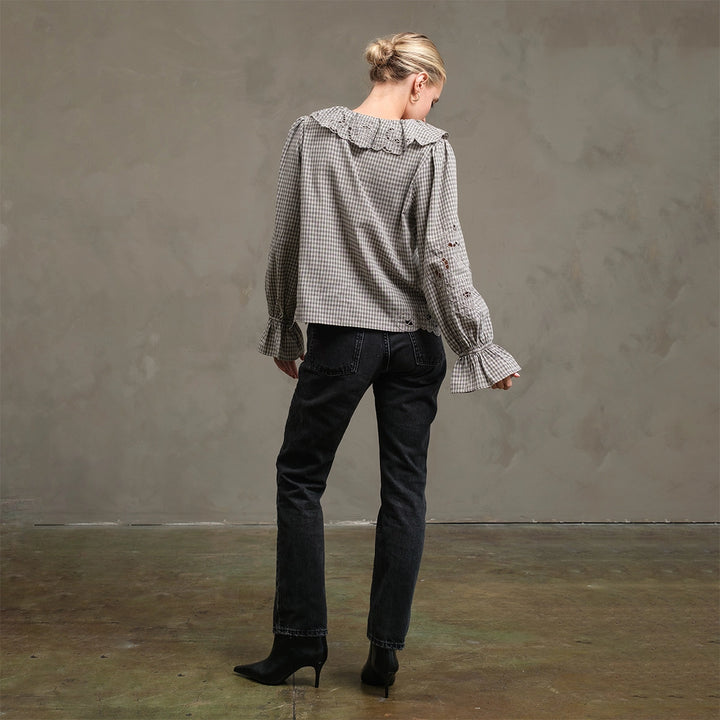 TARA RUFFLE BLOUSE