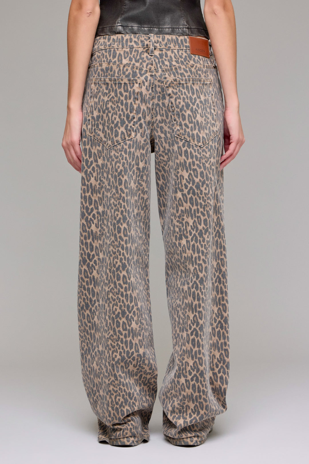 CHEETAH LOW SLUNG BAGGY JEANS