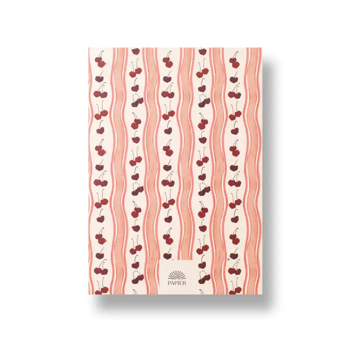 LINED NOTEBOOK - CHERRIES