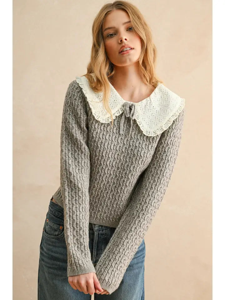 GRETA COLLARED SWEATER