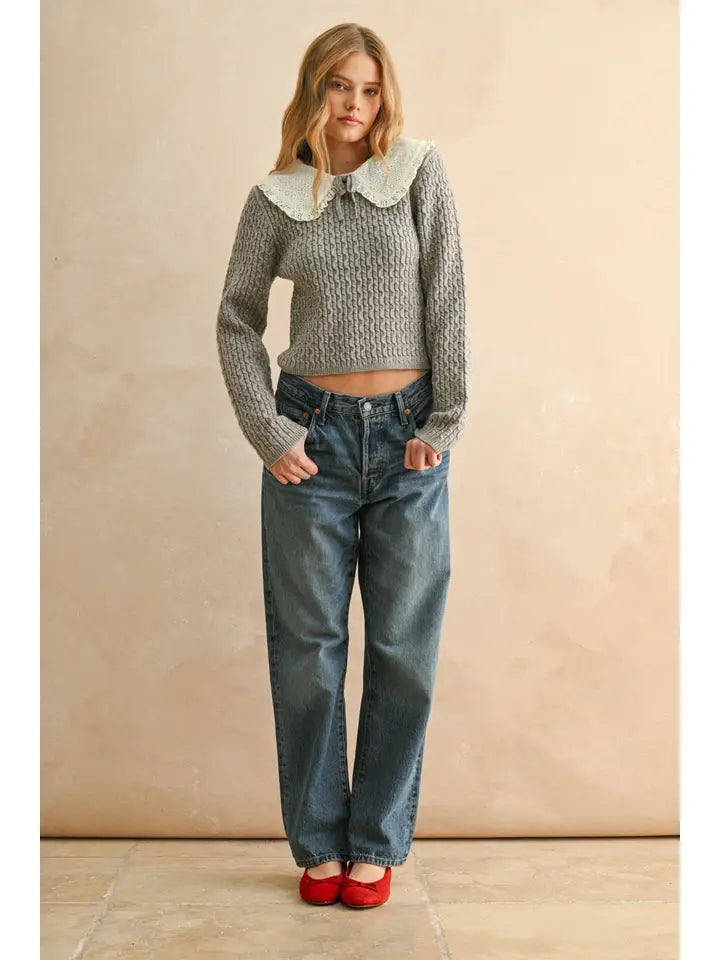 GRETA COLLARED SWEATER