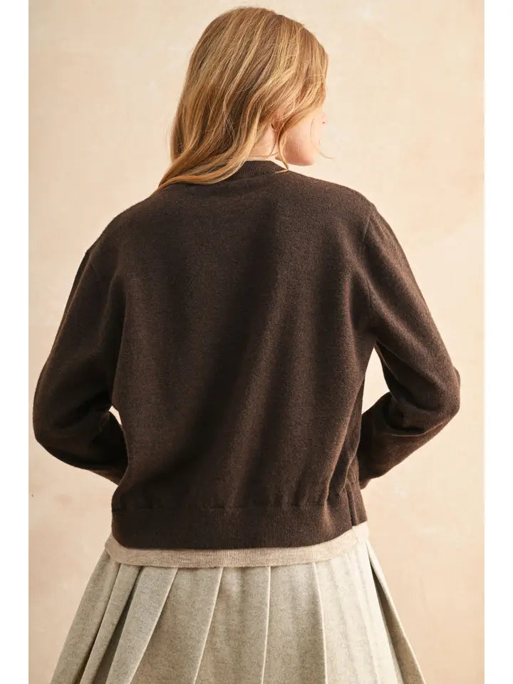 TISH CONTRAST CARDIGAN