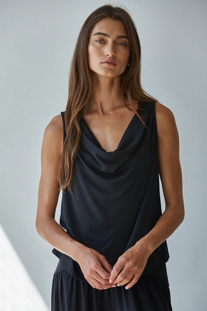 COWL NECK TOP