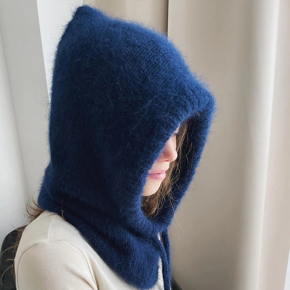KNIT HOOD - BLUE