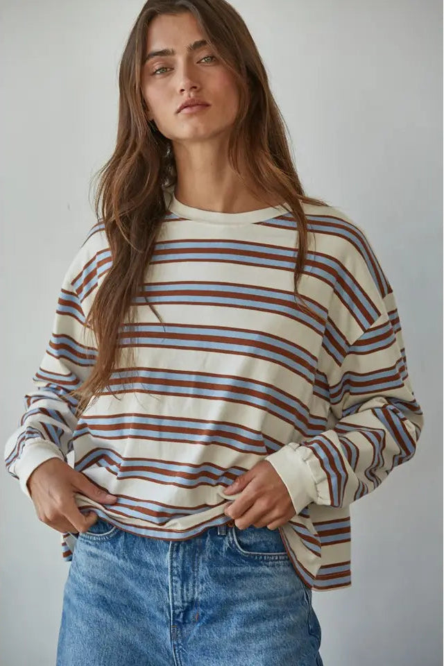 STRIPED CREWNECK
