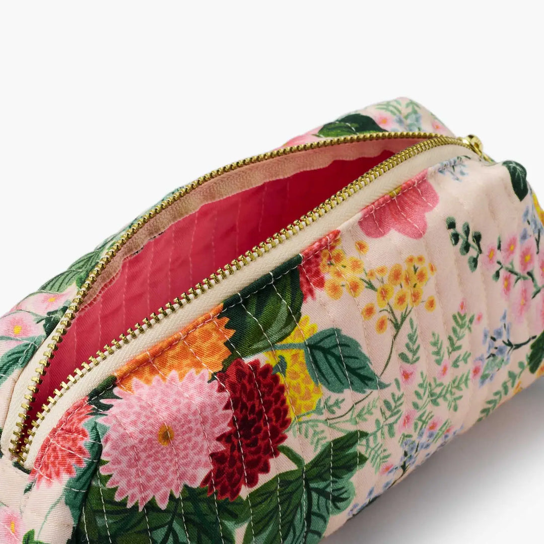 DAHLIA QUILTED POUCH - SMALL
