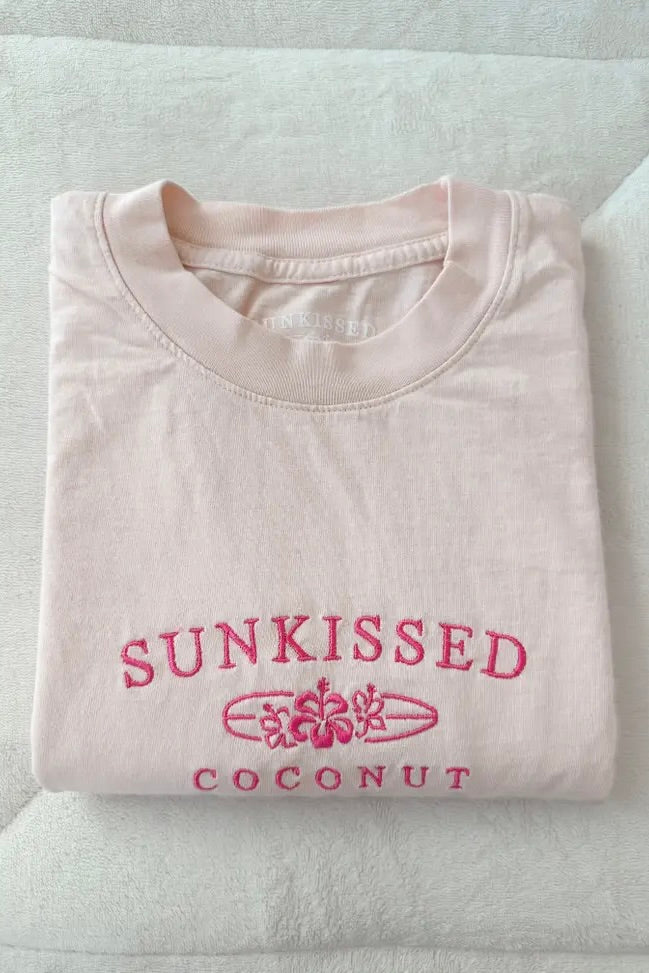 SUNKISSED COCONUT EMBROIDERED TEE