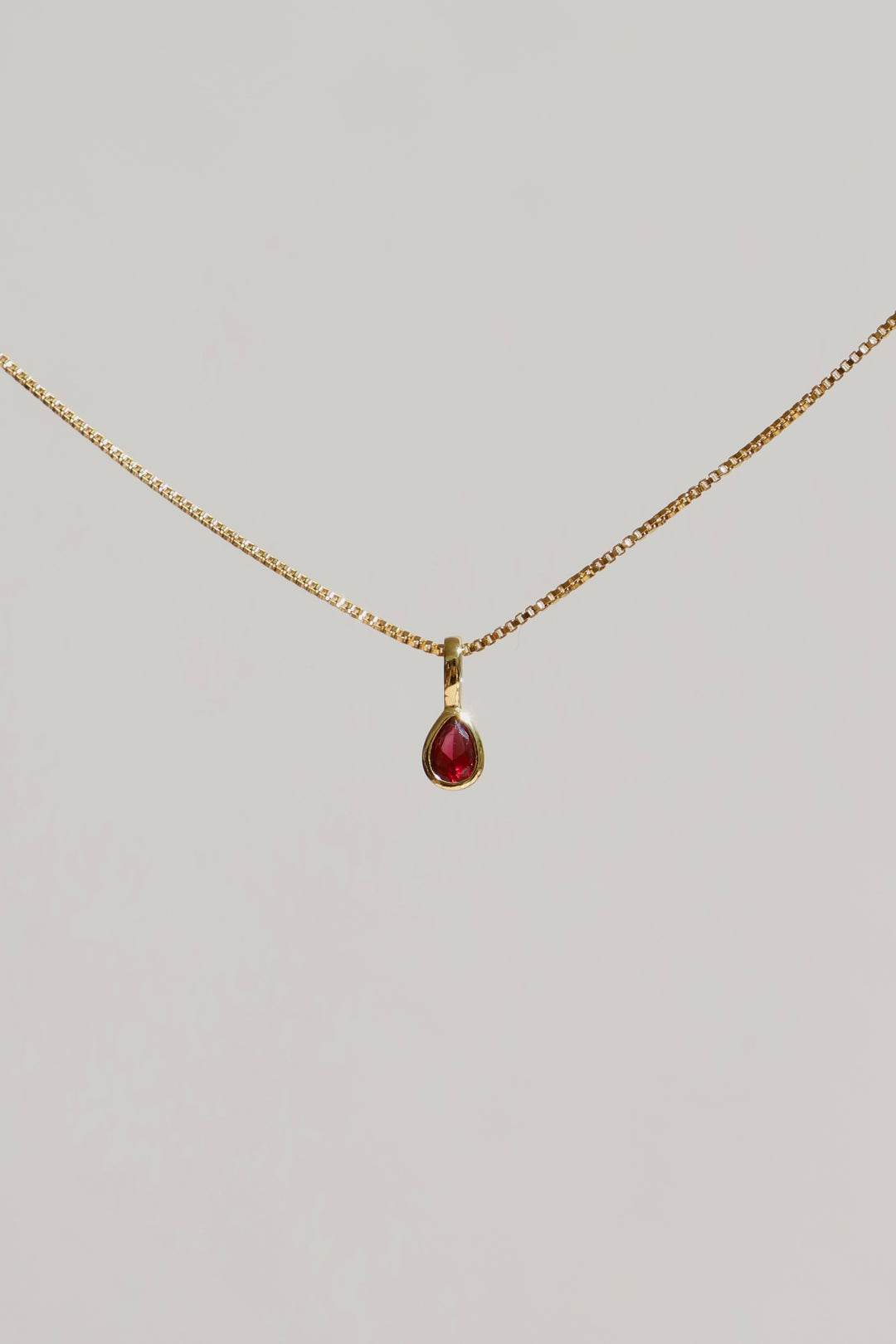 TEARDROP BEZEL BIRTHSTONE CHARM