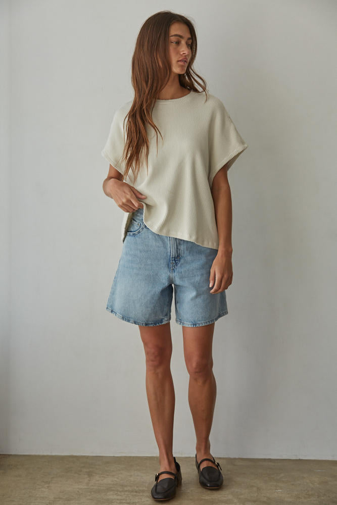 EDEN WAFFLE KNIT TEE