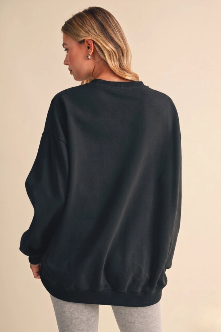 OVERSIZED CREWNECK - BLACK