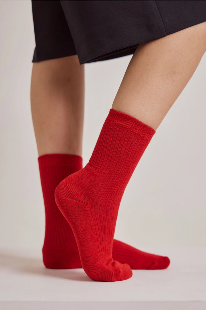 BAMBOO EVERYDAY SOCK - RED