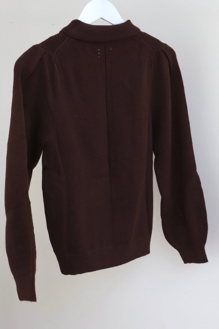 LONG SLEEVE POLO SWEATER