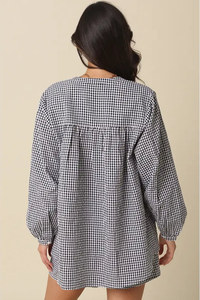 FIN GINGHAM BUTTON DOWN